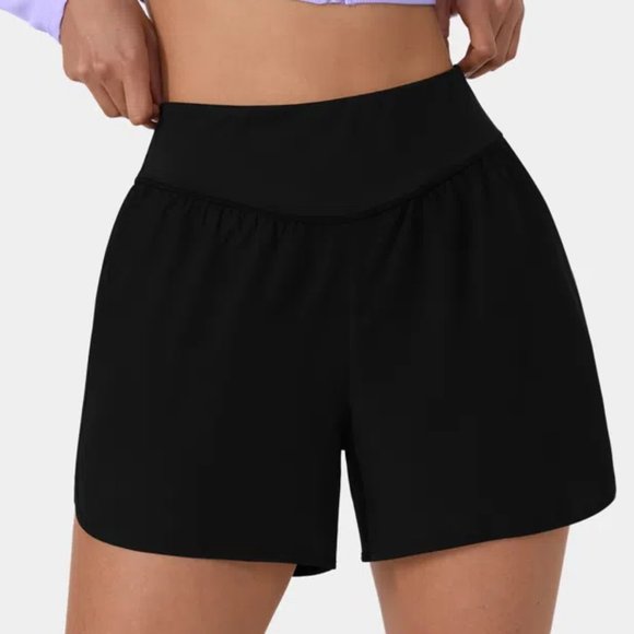 HALARA Pants - Halara Breezeful High Waisted Side Pocket Quick Dry Shorts 4" Black Size Large